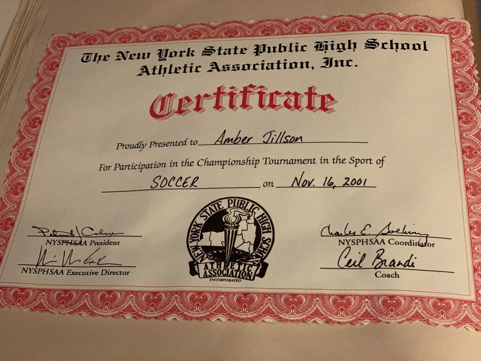 2001 Whitehall girls soccer